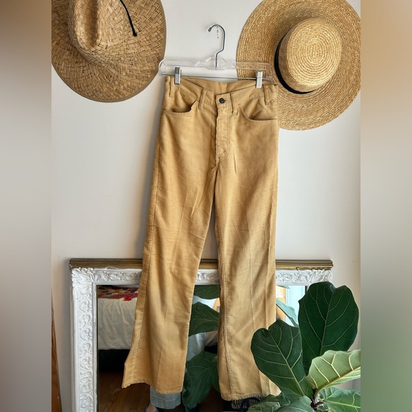 Levi's Pants - Levi’s Sta-Prest True Vintage 70’s corduroy flare western pants Black tab 28x31
